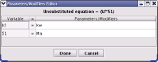 Parameters/Modifiers Editor
