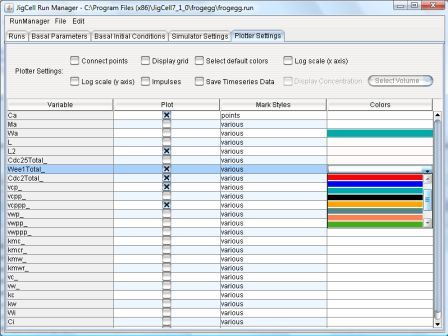 Plotter Tab (Colors)