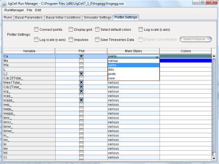 Plotter Tab (Mark Styles)